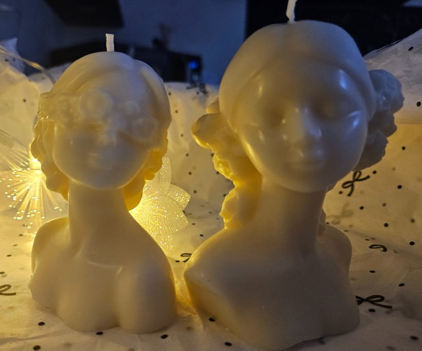buste ,femme ,bougie ,cire ,idée cadeaux,