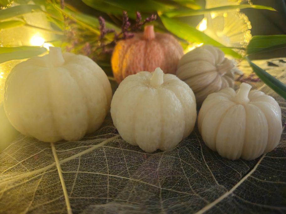citrouille ,idée cadeaux cire bougie parfumée ,parfum de grasse